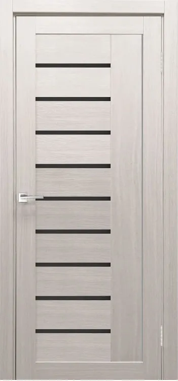 Фото Межкомнатная дверь Легенда Y-4 тон Белая лиственница Остекление Лакобель черное
