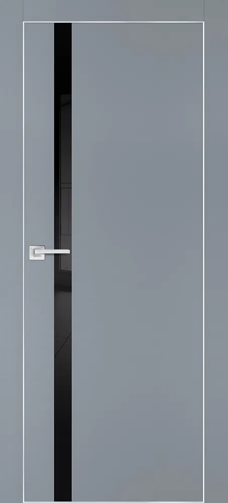 Межкомнатная дверь PX-8  AL кромка с 4-х ст. Серый матовый