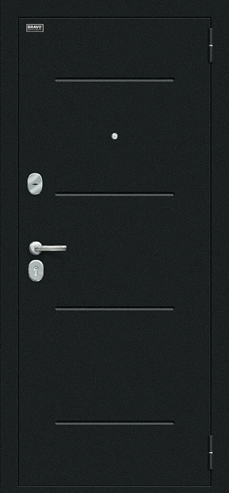 Дверь Лайн Букле черное/Grey Melinga BR5021