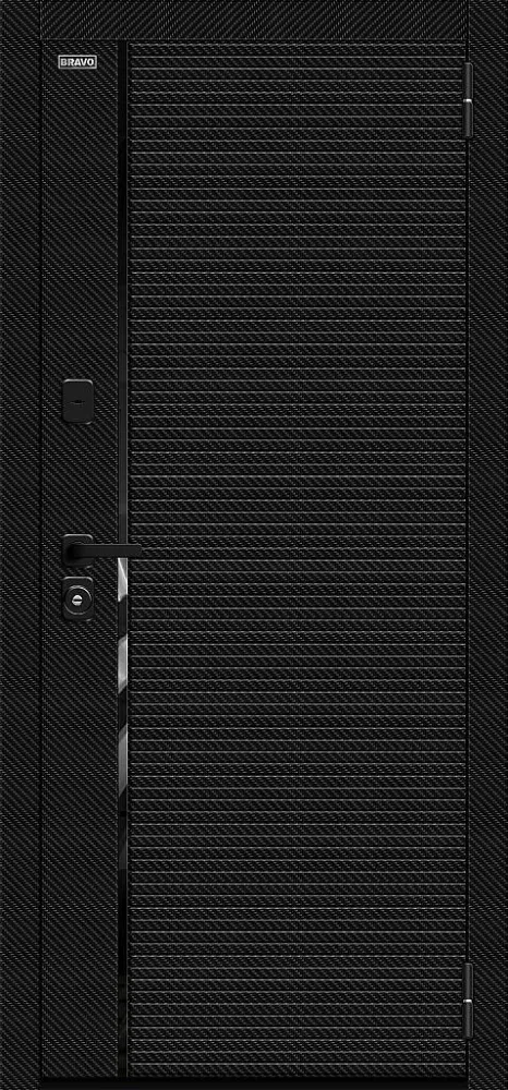 Дверь Лайнер/SBlack Black Carbon/White Silk BR6162