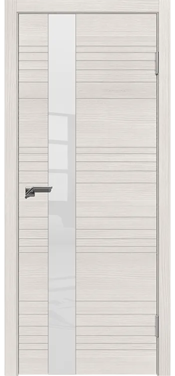 Фото Межкомнатная дверь Легенда Новелла 1 Беленый дуб,стекло белое Беленый дуб Стекло Лакобель белое