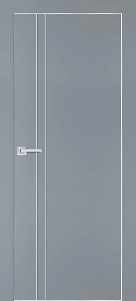 Межкомнатная дверь PX-20  AL кромка с 4-х ст. Серый матовый